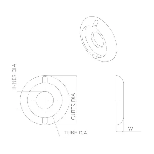 Plastikowy zacisk do rur 25 mm EVA