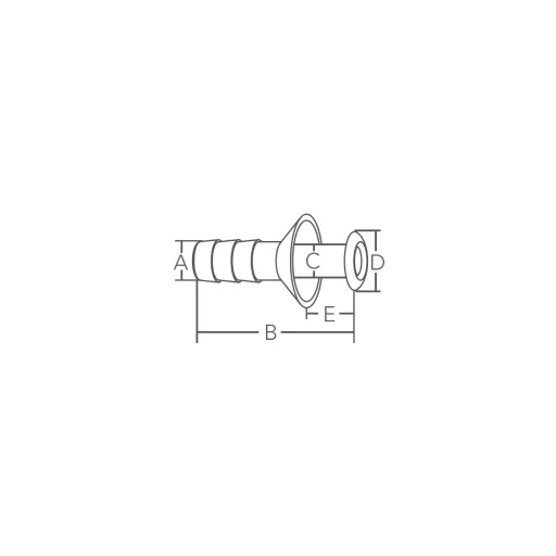 Rura spustowa inox z gumowym przyłączem 10 mm EVA