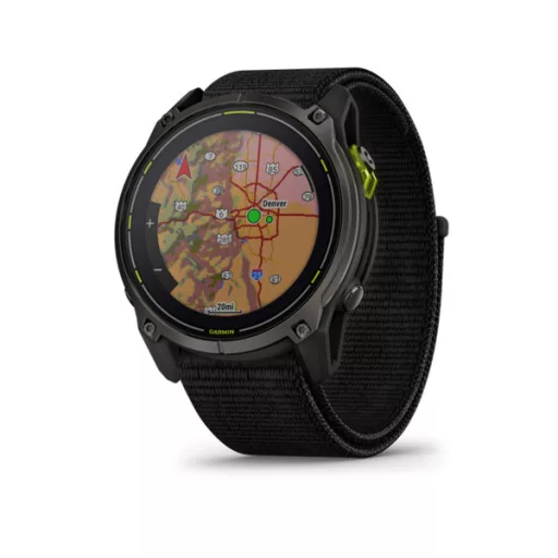 Garmin Enduro 3 51mm SOLAR Sapphire, karbonszürke DLC Titánium fekete UltraFit nejlon szíjjal (ED XD) Okosóra