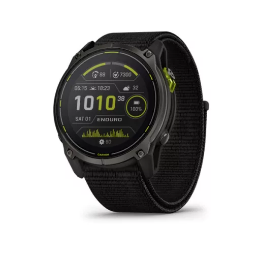 Garmin Enduro 3 51mm SOLAR Sapphire, karbonszürke DLC Titánium fekete UltraFit nejlon szíjjal (ED XD) Okosóra