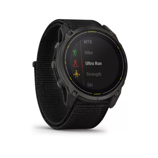 Garmin Enduro 3 51mm SOLAR Sapphire, karbonszürke DLC Titánium fekete UltraFit nejlon szíjjal (ED XD) Okosóra
