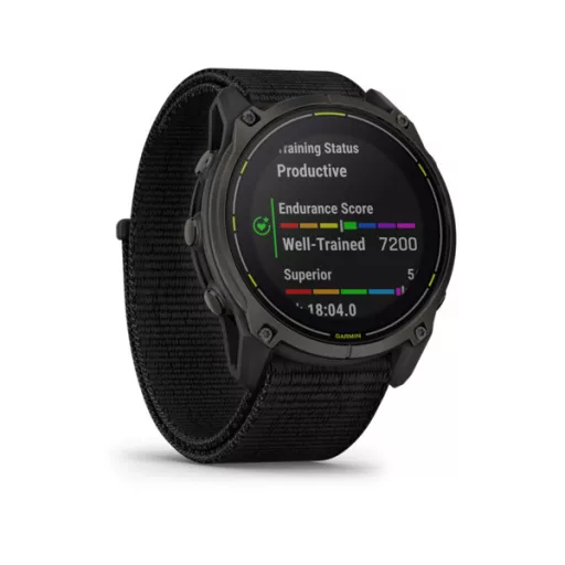 Garmin Enduro 3 51mm SOLAR Sapphire, karbonszürke DLC Titánium fekete UltraFit nejlon szíjjal (ED XD) Okosóra