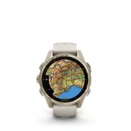   Garmin fenix 8 43mm AMOLED Sapphire, krémarany, homokkő/szürke szilikon szíjjal (ED XD) Okosóra