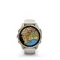 Garmin fenix 8 43mm AMOLED Sapphire, krémarany, homokkő/szürke szilikon szíjjal (ED XD) Okosóra