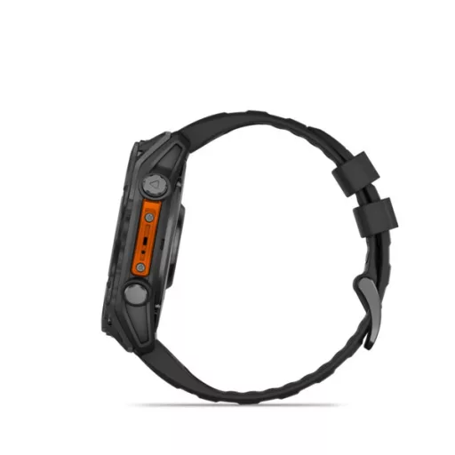 Garmin fenix 8 51mm AMOLED, sötétszürke, fekete szilikon szíjjal (ED) Okosóra