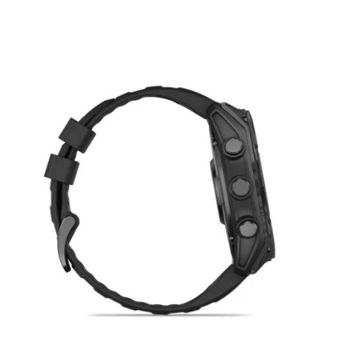 Garmin fenix 8 51mm AMOLED, sötétszürke, fekete szilikon szíjjal (ED) Okosóra