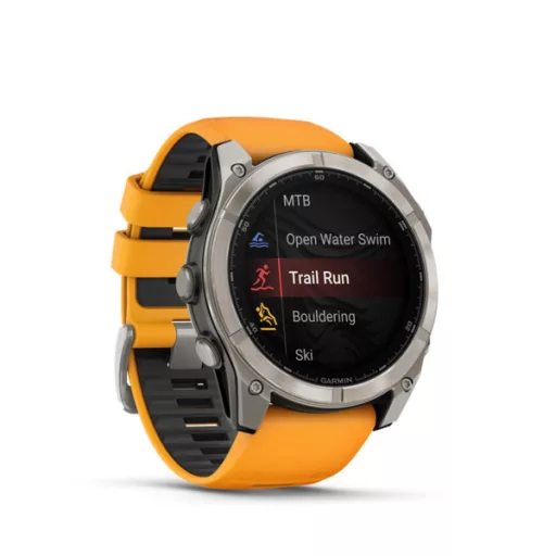 Garmin fenix 8 51mm AMOLED Sapphire, titanium, narancs/grafit szilikon szíjjal (ED XD) Okosóra