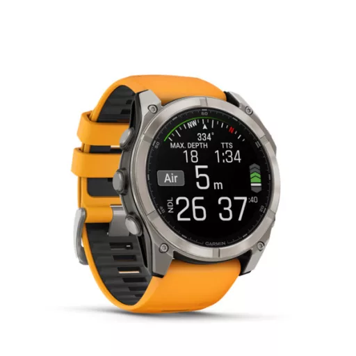 Garmin fenix 8 51mm AMOLED Sapphire, titanium, narancs/grafit szilikon szíjjal (ED XD) Okosóra