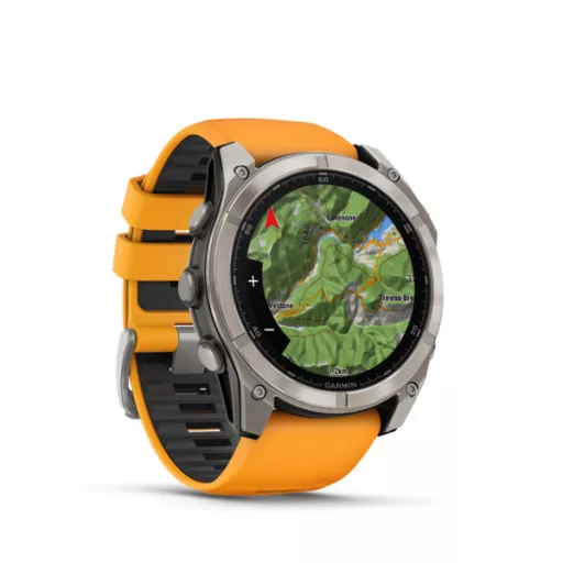 Garmin fenix 8 51mm AMOLED Sapphire, titanium, narancs/grafit szilikon szíjjal (ED XD) Okosóra