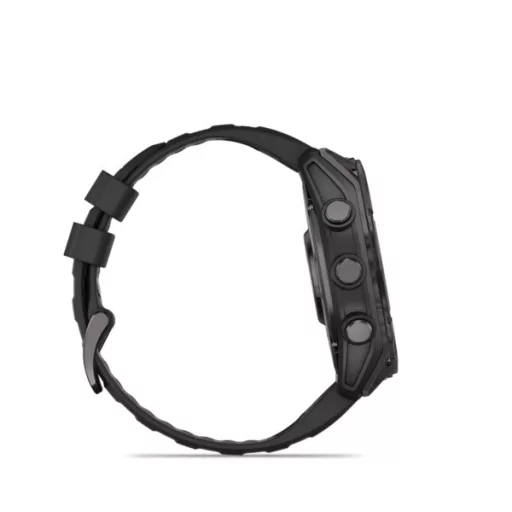 Garmin fenix 8 51mm AMOLED Sapphire, karbonszürke DLC titanium, fekete/sötétszürke szilikon szíjjal (ED XD) Okosóra