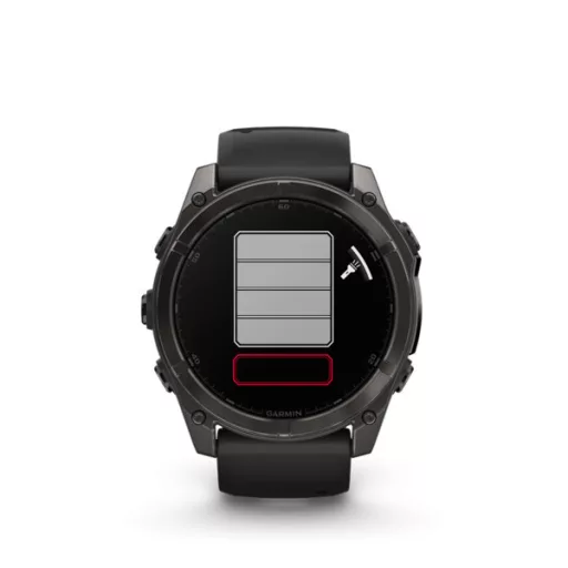 Garmin fenix 8 51mm AMOLED Sapphire, karbonszürke DLC titanium, fekete/sötétszürke szilikon szíjjal (ED XD) Okosóra