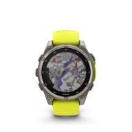   Garmin fenix 8 47mm SOLAR Sapphire, titanium, neonsárga/grafit szilikon szíjjal (ED XD) Okosóra