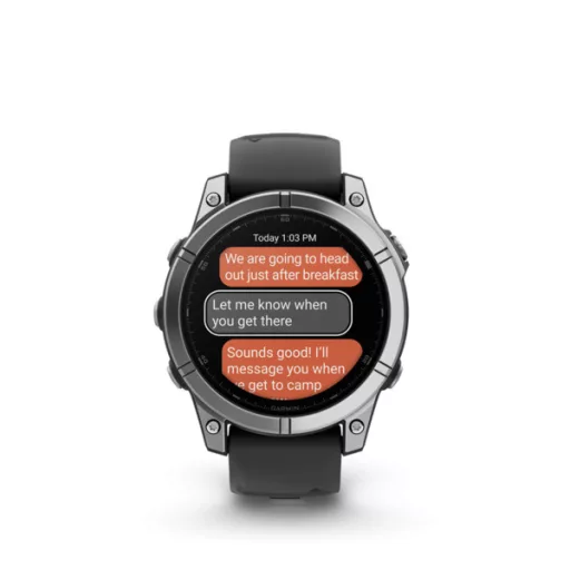 Garmin fenix E 47mm acél, fekete szilikon szíjjal (ED) Okosóra