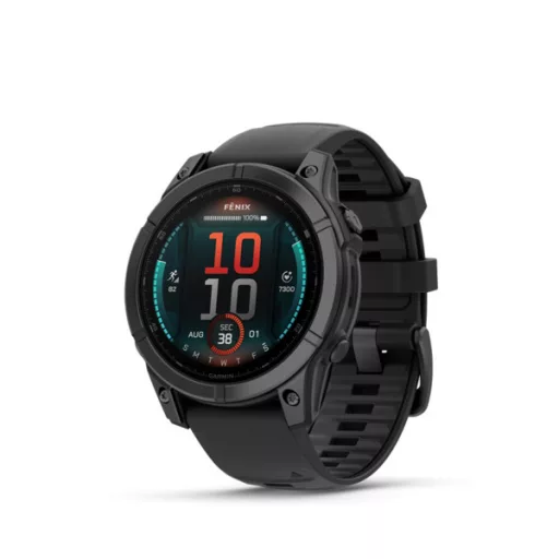 Garmin fenix E 47mm sötétszürke acél, fekete szilikon szíjjal (ED) Okosóra