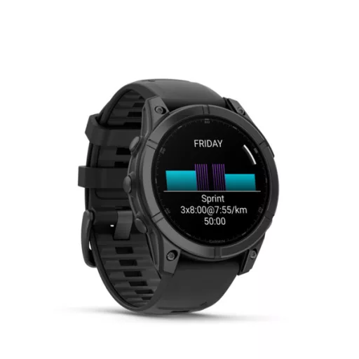 Garmin fenix E 47mm sötétszürke acél, fekete szilikon szíjjal (ED) Okosóra