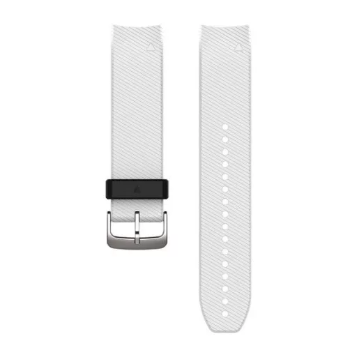 Óraszíj Garmin 22 mm fehér szilikon, ezüst csat (QuickFit) Approach S60 Okosórához