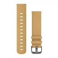   Óraszíj Garmin 20 mm mustársárga bőr, szürke csat (szarvasbőr) (Quick Release) Vivomove HR Okosórához