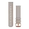 Óraszíj Garmin 20 mm szürke bőr, Rose Gold csat (szarvasbőr) (Quick Release) Vivomove HR Okosórához