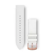   Óraszíj Garmin 20 mm fehér bőr, Rose Gold csat (Quick Release) Vivomove HR Okosórához