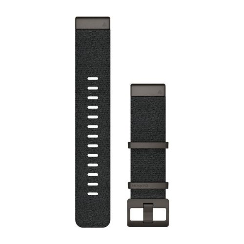 Óraszíj Garmin 22 mm fekete nylon, szürke csat (QuickFit) MARQ Okosórához