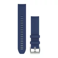   Óraszíj Garmin 22 mm tengerész kék szilikon, ezüst csat (QuickFit) MARQ Okosórához