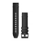 Óraszíj Garmin 22 mm Fekete bőr, fekete csat (QuickFit) MARQ Okosórához