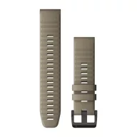   Óraszíj Garmin 22 mm sötét homokkő szilikon, fekete csat (QuickFit) Fenix 6 Okosórához