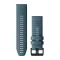 Óraszíj Garmin 26 mm tópart kék szilikon, fekete csat (QuickFit) Fenix 6X Okosórához
