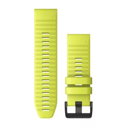 Óraszíj Garmin 26 mm sárga szilikon, fekete csat (QuickFit)Fenix 6X Okosórához