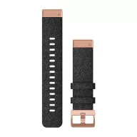   Óraszíj Garmin 20 mm nylon fekete nylon, Rose Gold csat (QuickFit) Fenix 6S Okosórához
