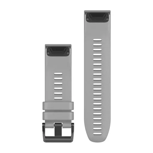 Óraszíj Garmin  26 mm púder szürke szilikon, fekete csat (QuickFit) Fenix 6X, 3részes Okosórához