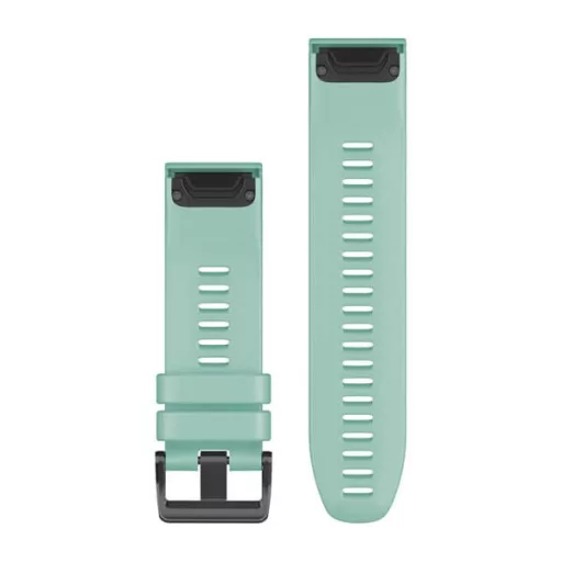Óraszíj Garmin 26 mm fodormenta szilikon, fekete csat (QuickFit) Fenix 6X, 3részes, spearmint Okosórához