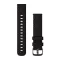 Óraszíj Garmin 20 mm fekete nylon, szürke csat (Quick Release) Vivomove 3 Okosórához