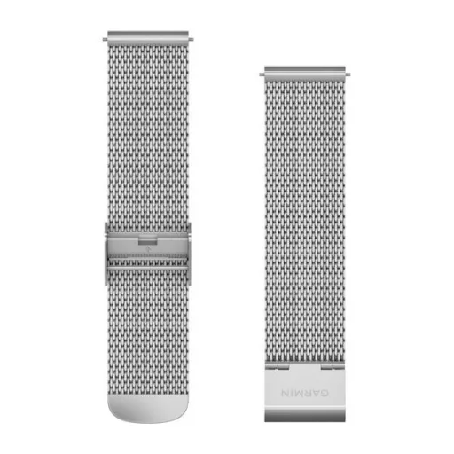 Óraszíj Garmin 20 mm ezüst fém, Milanese, ezüst csat (Quick Release) Vivomove 3 125-197mm Okosórához