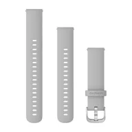   Óraszíj Garmin 18 mm világosszürke szilikon, ezüst csat (Quick Release) Venu 2S 110-195 mm Okosórához