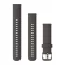 Óraszíj Garmin 18 mm sötétszürke szilikon, szürke csat (Quick Release) Venu 2S 110-195 mm Okosórához