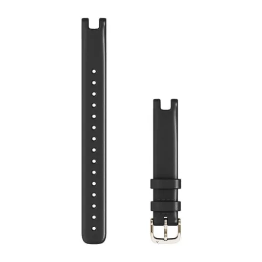 Óraszíj Garmin Lily 14 mm fekete olasz bőr (nagy), krémarany csat Lily (120-195mm) Okosórához