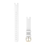   Óraszíj Garmin Lily 14 mm fehér olasz bőr (nagy), krémarany csat Lily (120-195mm) Okosórához