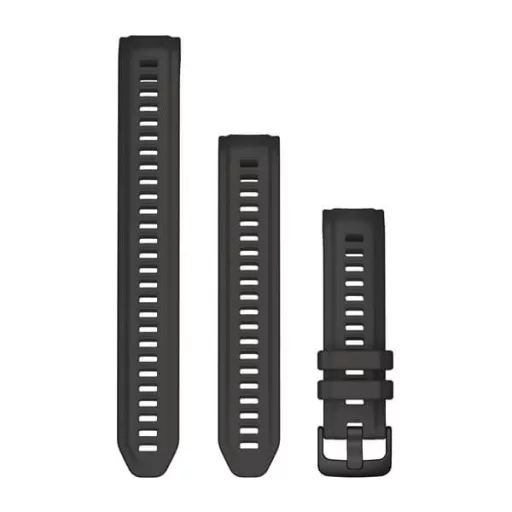 Óraszíj Garmin 20 mm grafit szilikon extra hosszú kiegészítő szíjjal (Instinct 2S) Okosórához