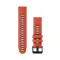 Óraszíj Garmin 22 mm piros/grafit szilikon (QuickFit) Okosórához