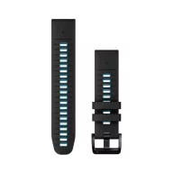   Óraszíj Garmin 22 mm fekete/kék szilikon (QuickFit) Okosórához