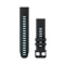Óraszíj Garmin 22 mm fekete/kék szilikon (QuickFit) Okosórához