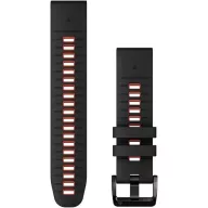   Óraszíj Garmin 22 mm fekete/piros szilikon (QuickFit) Okosórához