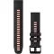 Óraszíj Garmin 22 mm fekete/piros szilikon (QuickFit) Okosórához