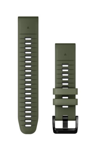 Óraszíj Garmin 22 mm mohazöld/grafit szilikon (QuickFit) Okosórához