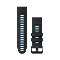   Óraszíj Garmin 26 mm fekete/kék szilikon (QuickFit) Okosórához