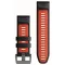 Óraszíj Garmin 26 mm fekete/piros szilikon (QuickFit) Okosórához