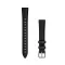 Óraszíj Garmin Lily 2 14mm bőr, fekete, krémarany csattal (110-175mm) Okosórához