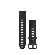   Óraszíj Garmin 20 mm fekete/szürke szilikon (QuickFit) Okosórához