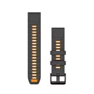   Óraszíj Garmin 22 mm grafit/narancs szilikon (QuickFit) Okosórához